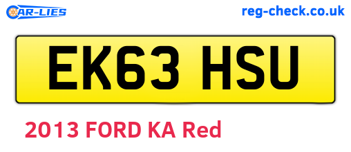 EK63HSU are the vehicle registration plates.