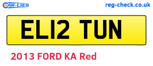 EL12TUN are the vehicle registration plates.