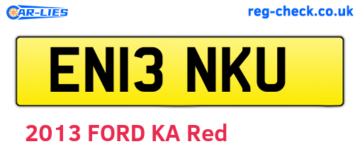 EN13NKU are the vehicle registration plates.