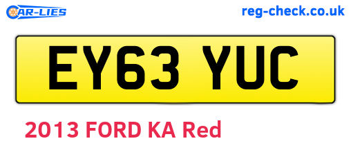 EY63YUC are the vehicle registration plates.