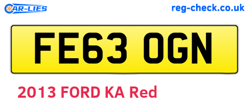 FE63OGN are the vehicle registration plates.