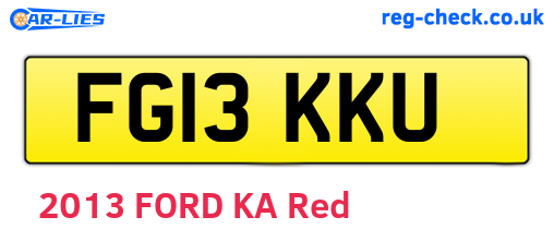 FG13KKU are the vehicle registration plates.