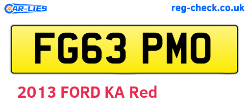 FG63PMO are the vehicle registration plates.