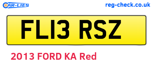 FL13RSZ are the vehicle registration plates.