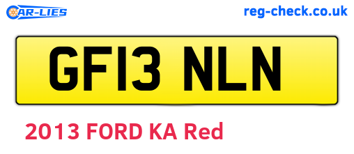 GF13NLN are the vehicle registration plates.