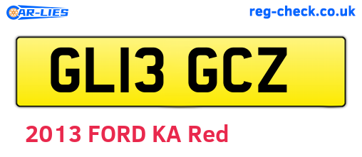 GL13GCZ are the vehicle registration plates.