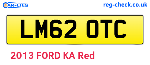 LM62OTC are the vehicle registration plates.