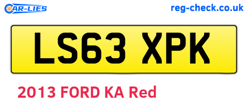 LS63XPK are the vehicle registration plates.