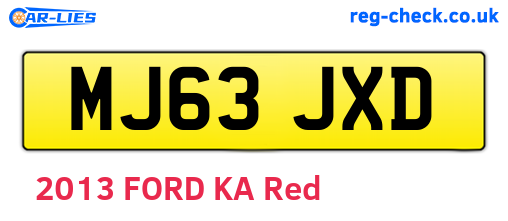 MJ63JXD are the vehicle registration plates.