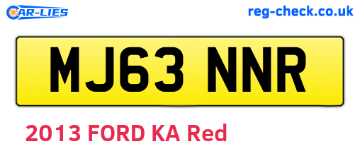MJ63NNR are the vehicle registration plates.
