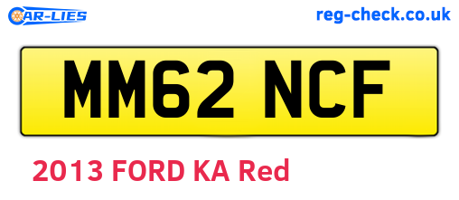 MM62NCF are the vehicle registration plates.