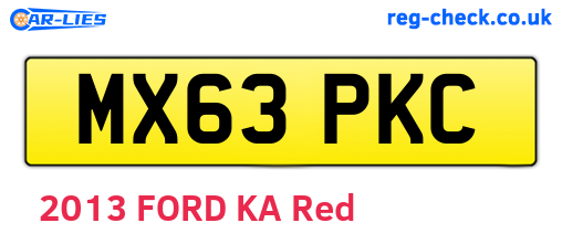 MX63PKC are the vehicle registration plates.