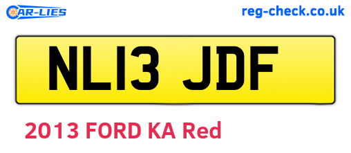 NL13JDF are the vehicle registration plates.