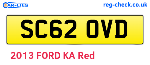 SC62OVD are the vehicle registration plates.
