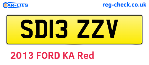 SD13ZZV are the vehicle registration plates.