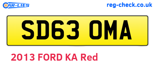 SD63OMA are the vehicle registration plates.
