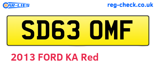 SD63OMF are the vehicle registration plates.