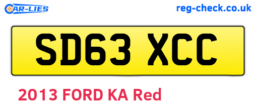 SD63XCC are the vehicle registration plates.