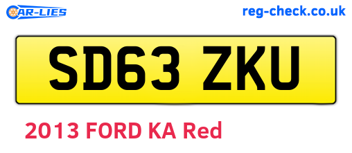 SD63ZKU are the vehicle registration plates.