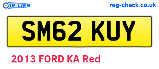 SM62KUY are the vehicle registration plates.