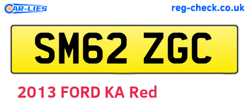 SM62ZGC are the vehicle registration plates.