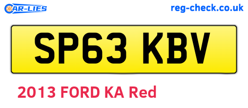 SP63KBV are the vehicle registration plates.
