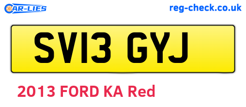 SV13GYJ are the vehicle registration plates.