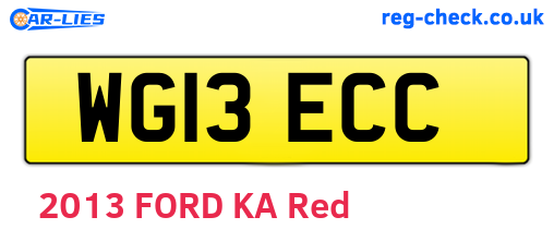 WG13ECC are the vehicle registration plates.