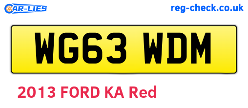 WG63WDM are the vehicle registration plates.