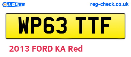 WP63TTF are the vehicle registration plates.