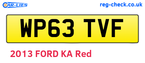 WP63TVF are the vehicle registration plates.