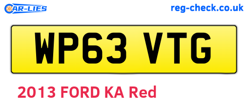 WP63VTG are the vehicle registration plates.