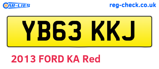 YB63KKJ are the vehicle registration plates.