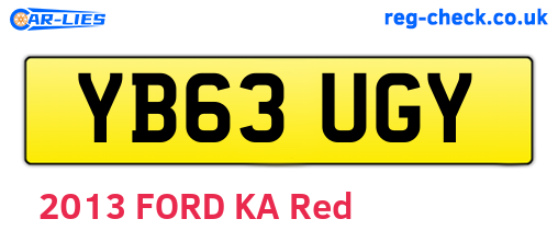 YB63UGY are the vehicle registration plates.