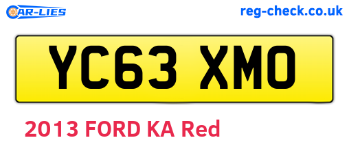 YC63XMO are the vehicle registration plates.