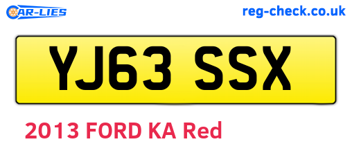 YJ63SSX are the vehicle registration plates.
