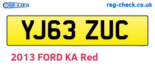 YJ63ZUC are the vehicle registration plates.