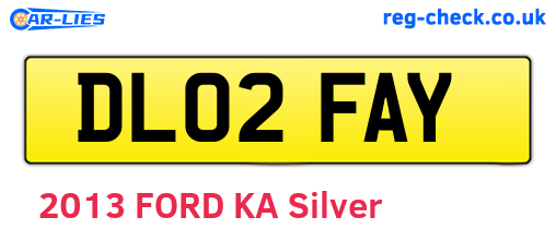 DL02FAY are the vehicle registration plates.