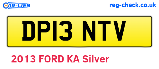 DP13NTV are the vehicle registration plates.