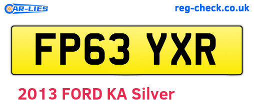 FP63YXR are the vehicle registration plates.