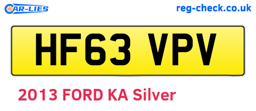 HF63VPV are the vehicle registration plates.