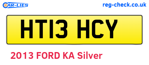 HT13HCY are the vehicle registration plates.