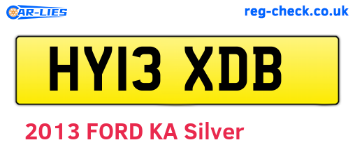 HY13XDB are the vehicle registration plates.