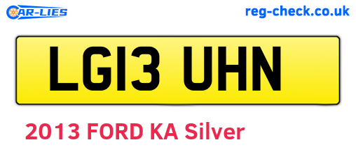 LG13UHN are the vehicle registration plates.