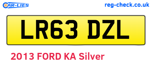LR63DZL are the vehicle registration plates.