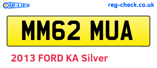 MM62MUA are the vehicle registration plates.