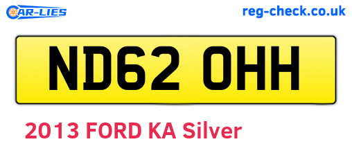 ND62OHH are the vehicle registration plates.
