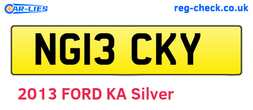 NG13CKY are the vehicle registration plates.