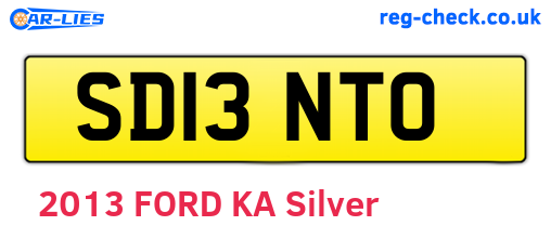 SD13NTO are the vehicle registration plates.