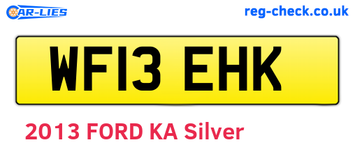 WF13EHK are the vehicle registration plates.